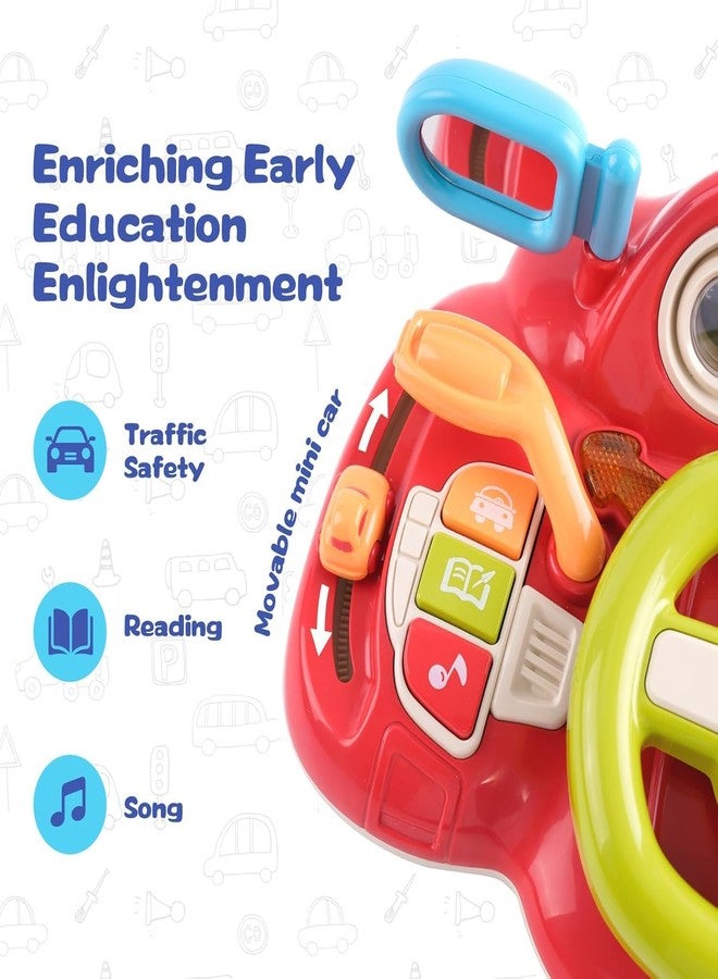Jet Roy Kids Steering Wheel | Simulation Steering Wheel Toy with Light and Sound, Cute Interactive and Learning Toys for Baby Car Seats for Preschoolers - Image 4